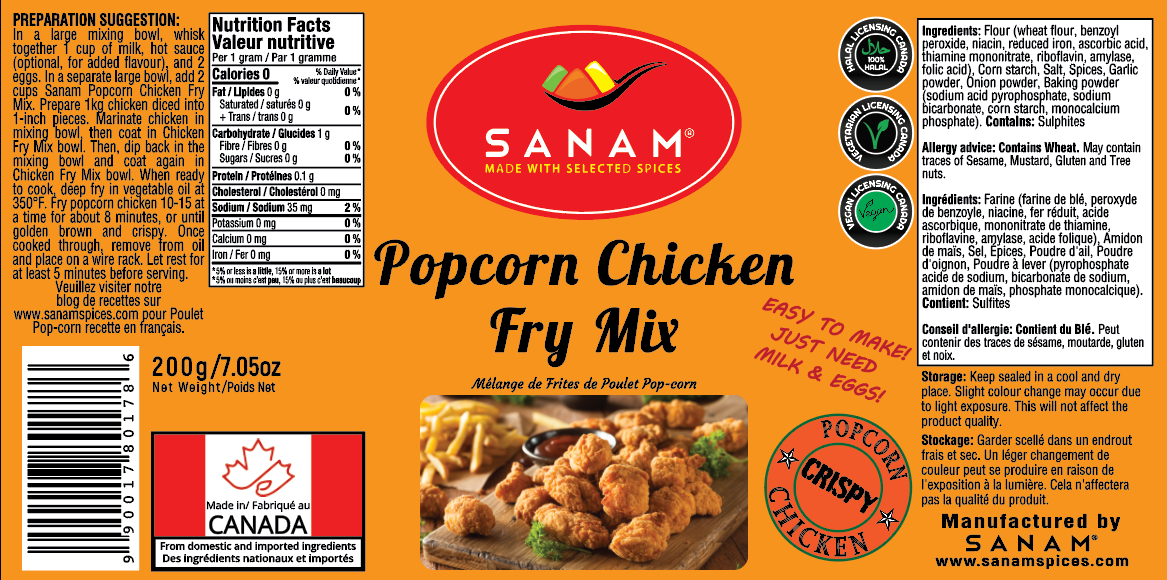 Popcorn Chicken Fry Mix