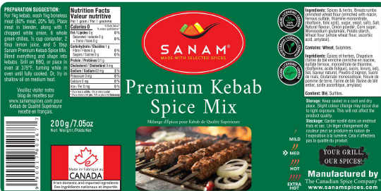 Sanam Premium Kebab Spice Mix