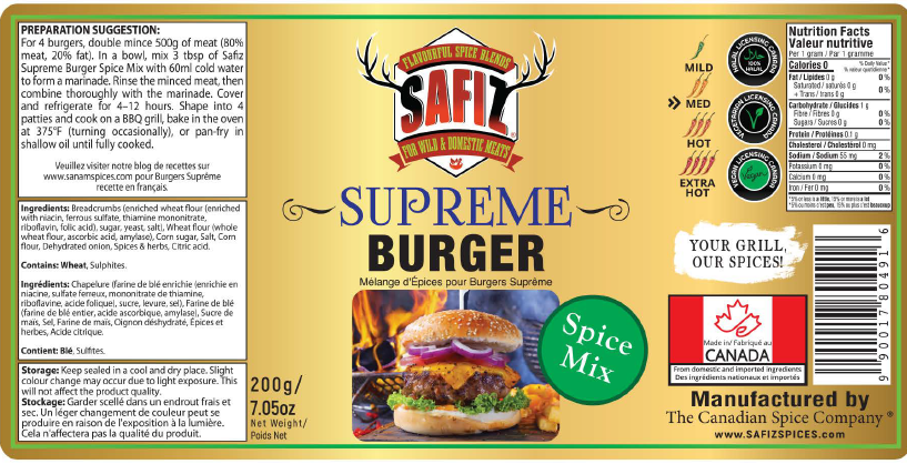 SAFIZ Supreme Burger Spice Mix