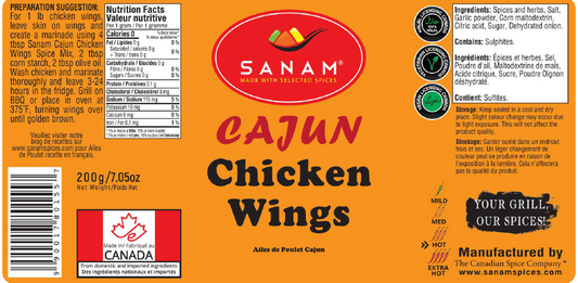 Sanam Cajun Chicken Wings Spice Mix